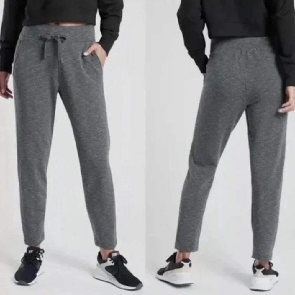 Athleta Post Om Jogger Pants Heather Gray Size Small